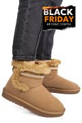CIZME CAMEL PIELE NATURALA INTOARSA IS771214