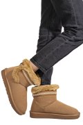 CIZME CAMEL PIELE NATURALA INTOARSA IS771214