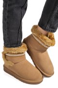 CIZME CAMEL PIELE NATURALA INTOARSA IS771214