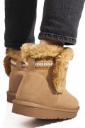 CIZME CAMEL PIELE NATURALA INTOARSA IS771214