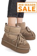 CIZME TAUPE PIELE NATURALA INTOARSA 1S77265