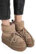 CIZME TAUPE PIELE NATURALA INTOARSA 1S77265