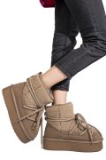 CIZME TAUPE PIELE NATURALA INTOARSA 1S77265