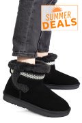 CIZME NEGRE PIELE NATURALA INTOARSA IS771214