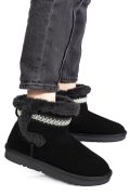 CIZME NEGRE PIELE NATURALA INTOARSA IS771214