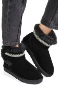 CIZME NEGRE PIELE NATURALA INTOARSA IS771214