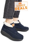 GHETE NAVY PIELE NATURALA INTOARSA ASP603-1