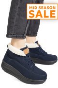GHETE NAVY PIELE NATURALA INTOARSA ASP603-1