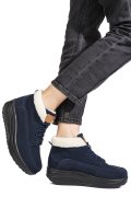 GHETE NAVY PIELE NATURALA INTOARSA ASP603-1