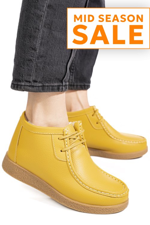 Ghete yellow piele naturala 9sp602-2