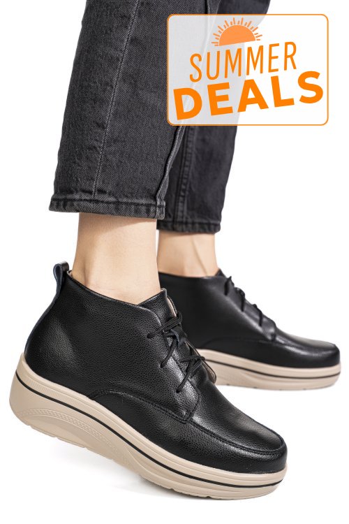 Ghete negre piele naturala 0sp583