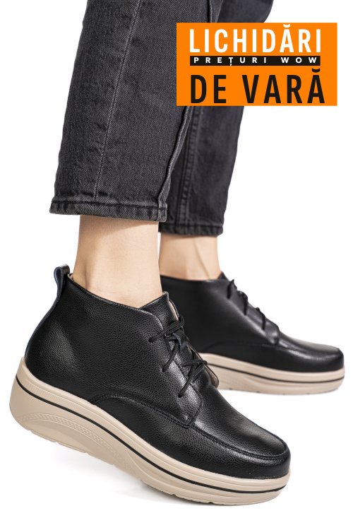Ghete negre piele naturala 0sp583