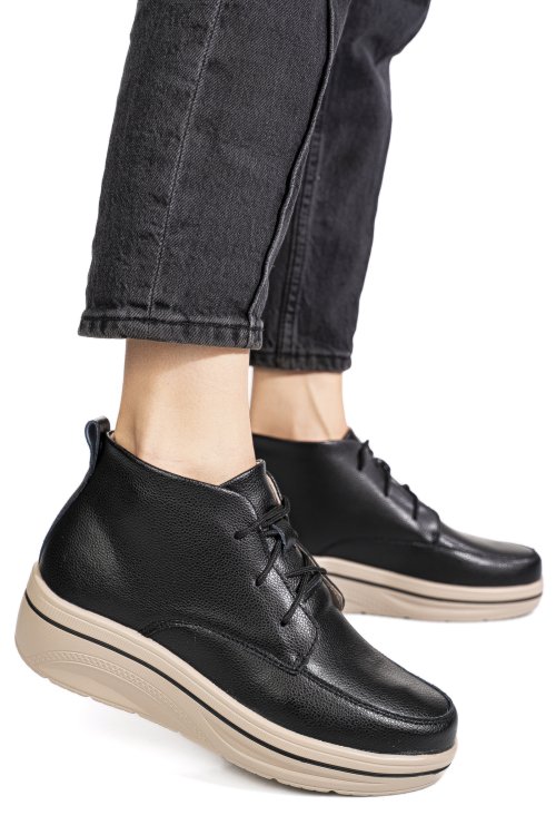 Ghete negre piele naturala 0sp583