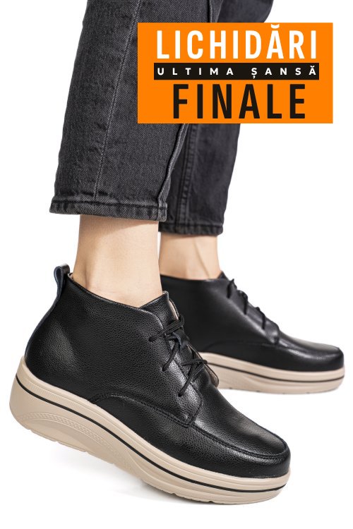 Ghete negre piele naturala 0sp583