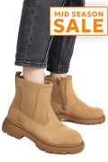 GHETE CAMEL PIELE NATURALA INTOARSA I444