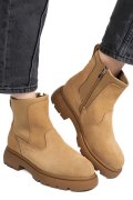 GHETE CAMEL PIELE NATURALA INTOARSA I444