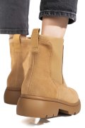 GHETE CAMEL PIELE NATURALA INTOARSA I444