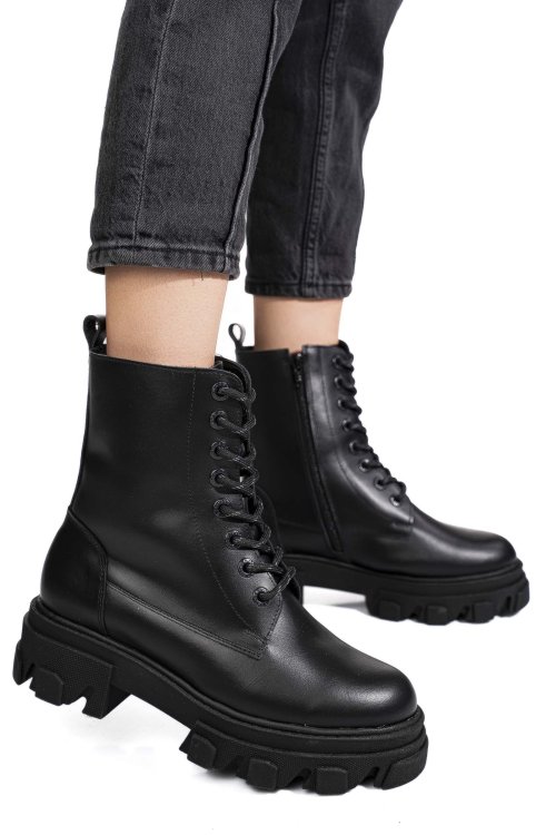 Ghete negre piele naturala 1s7751