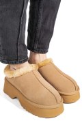 SABOTI CAMEL PIELE NATURALA INTOARSA 1S77273