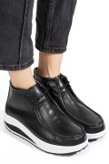 GHETE NEGRU ALB PIELE NATURALA ASP385