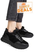 PANTOFI SPORT NEGRI PIELE NATURALA FSP001-867