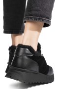 PANTOFI SPORT NEGRI PIELE NATURALA FSP001-867