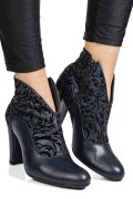 BOTINE BLEUMARIN PIELE NATURALA INTOARSA 7S7790