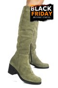 CIZME OLIVE PIELE NATURALA INTOARSA 8S7700