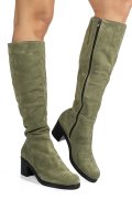 CIZME OLIVE PIELE NATURALA INTOARSA 8S7700