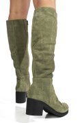 CIZME OLIVE PIELE NATURALA INTOARSA 8S7700