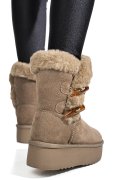 CIZME TAUPE PIELE NATURALA INTOARSA 1S77279