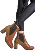 BOTINE DAMA PIELE NATURALA INTOARSA MARO 7S7770NEF