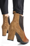 BOTINE DAMA PIELE NATURALA INTOARSA MARO 7S7770NEF