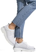 PANTOFI SPORT ALBI PIELE NATURALA FPC002269