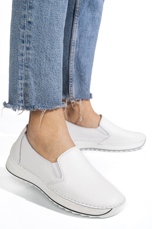 Espadrile albe piele naturala jpcy36810