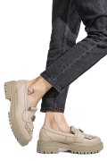 MOCASINI BEJ PIELE NATURALA 3S7701