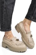 MOCASINI BEJ PIELE NATURALA 3S7701