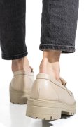MOCASINI BEJ PIELE NATURALA 3S7701