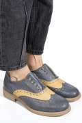 PANTOFI ALBASTRI PIELE NATURALA 5S7758-005