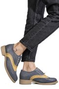 PANTOFI ALBASTRI PIELE NATURALA 5S7758-005