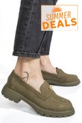 MOCASINI KHAKI PIELE NATURALA INTOARSA 4S77250