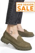 MOCASINI KHAKI PIELE NATURALA INTOARSA 4S77250
