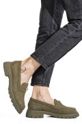 MOCASINI KHAKI PIELE NATURALA INTOARSA 4S77250