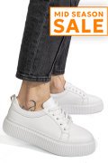 PANTOFI SPORT ALBI PIELE NATURALA 2S7721