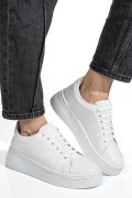 PANTOFI SPORT ALBI PIELE NATURALA 9S77037