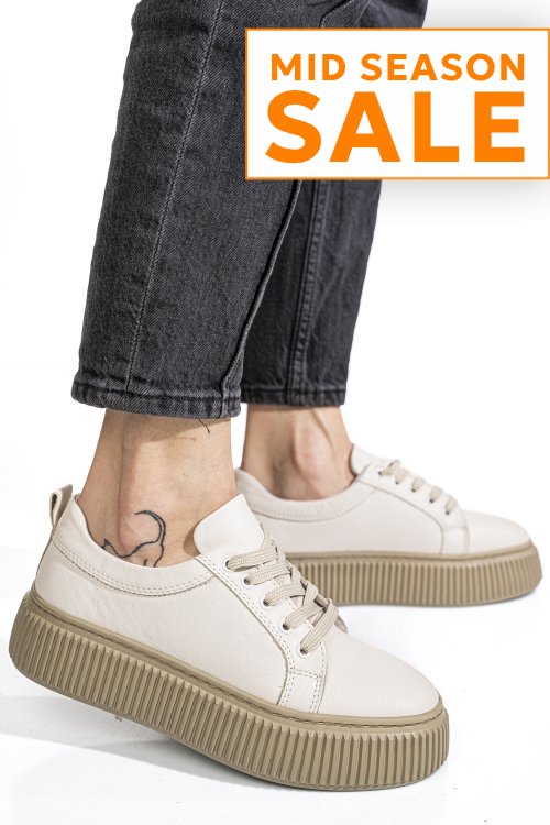 Pantofi sport bej piele naturala 2s7721