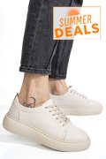PANTOFI SPORT BEJ PIELE NATURALA 6S7751
