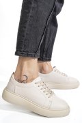 PANTOFI SPORT BEJ PIELE NATURALA 6S7751