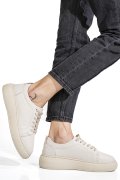 PANTOFI SPORT BEJ PIELE NATURALA 6S7751