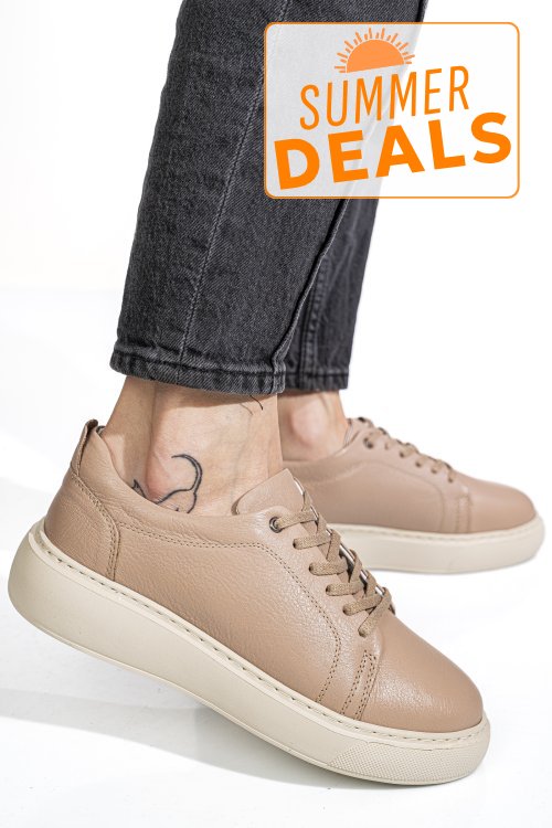 Pantofi sport taupe piele naturala 6s7751